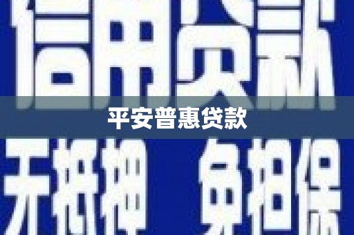 云浮平安普惠贷款