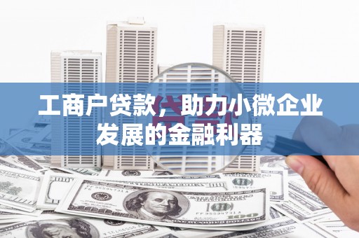 云浮工商户贷款，助力小微企业发展的金融利器