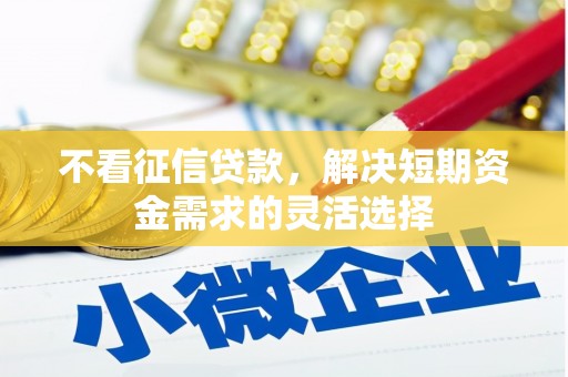 云浮不看征信贷款，解决短期资金需求的灵活选择