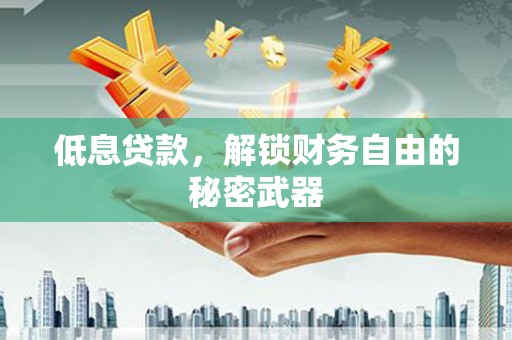 云浮低息贷款，解锁财务自由的秘密武器