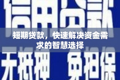 云浮短期贷款，快速解决资金需求的智慧选择