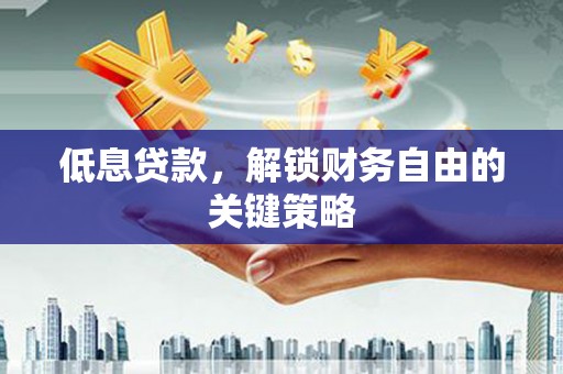 云浮低息贷款，解锁财务自由的关键策略
