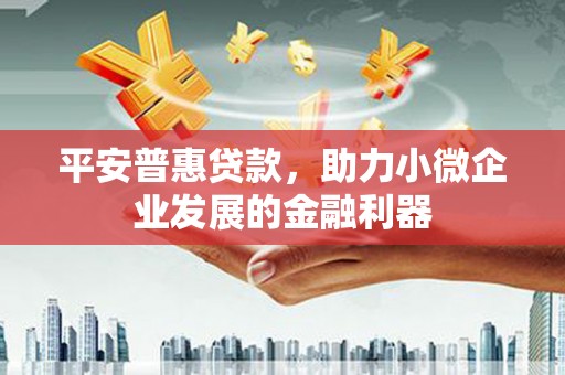 云浮平安普惠贷款，助力小微企业发展的金融利器