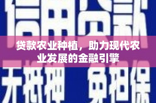 云浮贷款农业种植，助力现代农业发展的金融引擎