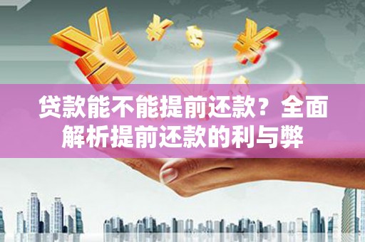 云浮贷款能不能提前还款？全面解析提前还款的利与弊