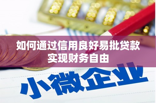 云浮如何通过信用良好易批贷款实现财务自由