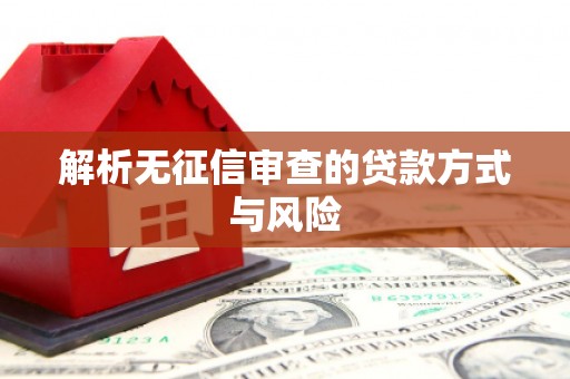 云浮解析无征信审查的贷款方式与风险