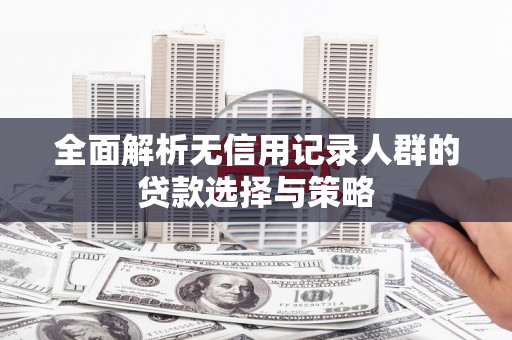 云浮全面解析无信用记录人群的贷款选择与策略