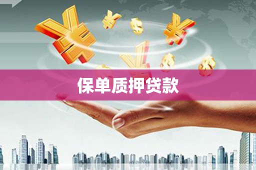 云浮保单质押贷款